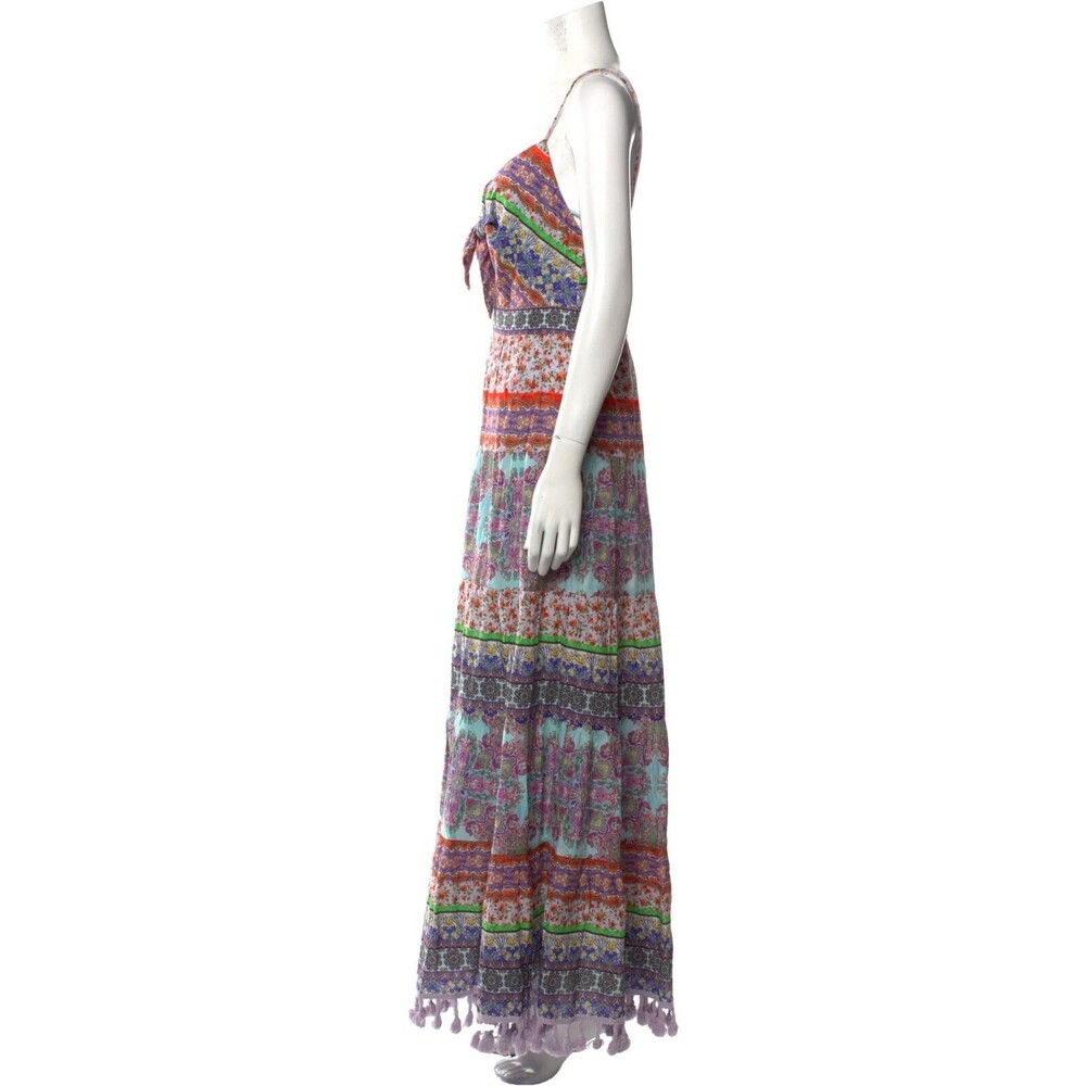 NWT. $595 Alice + Olivia Minka Tie Front Maxi Dress Sz 8 - Picture 10 of 12